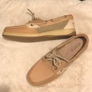 Sperry tan loafers